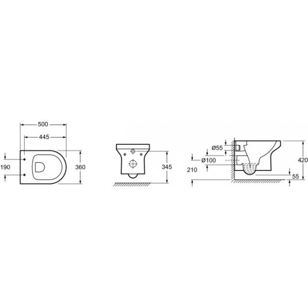 Унитаз подвесной безободковый Jacob Delafon Elite с тонким сиденьем микролифт EDX114RU-00