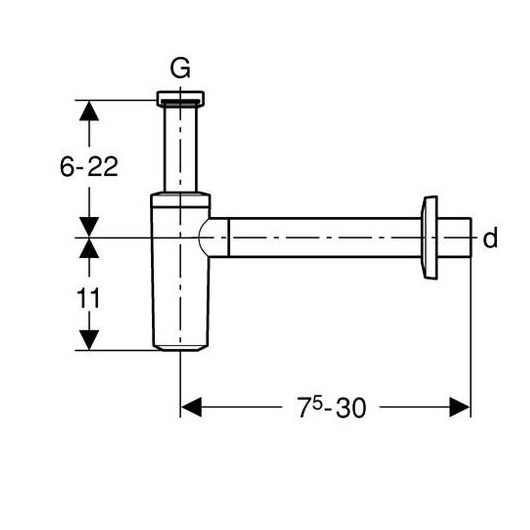 Сифон для раковины Geberit 32 мм глянцевый хром 151.034.21.1