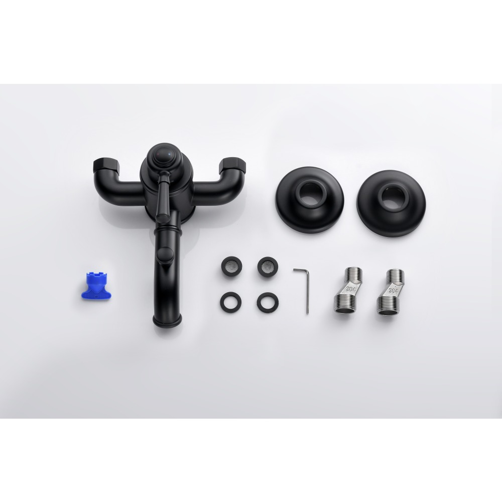 Смеситель для ванны Aquanet Классик матовый черный AQ1540MB