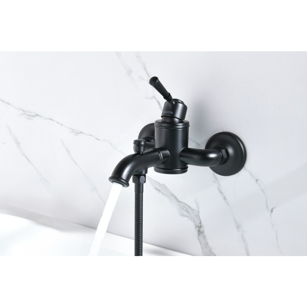 Смеситель для ванны Aquanet Классик матовый черный AQ1540MB