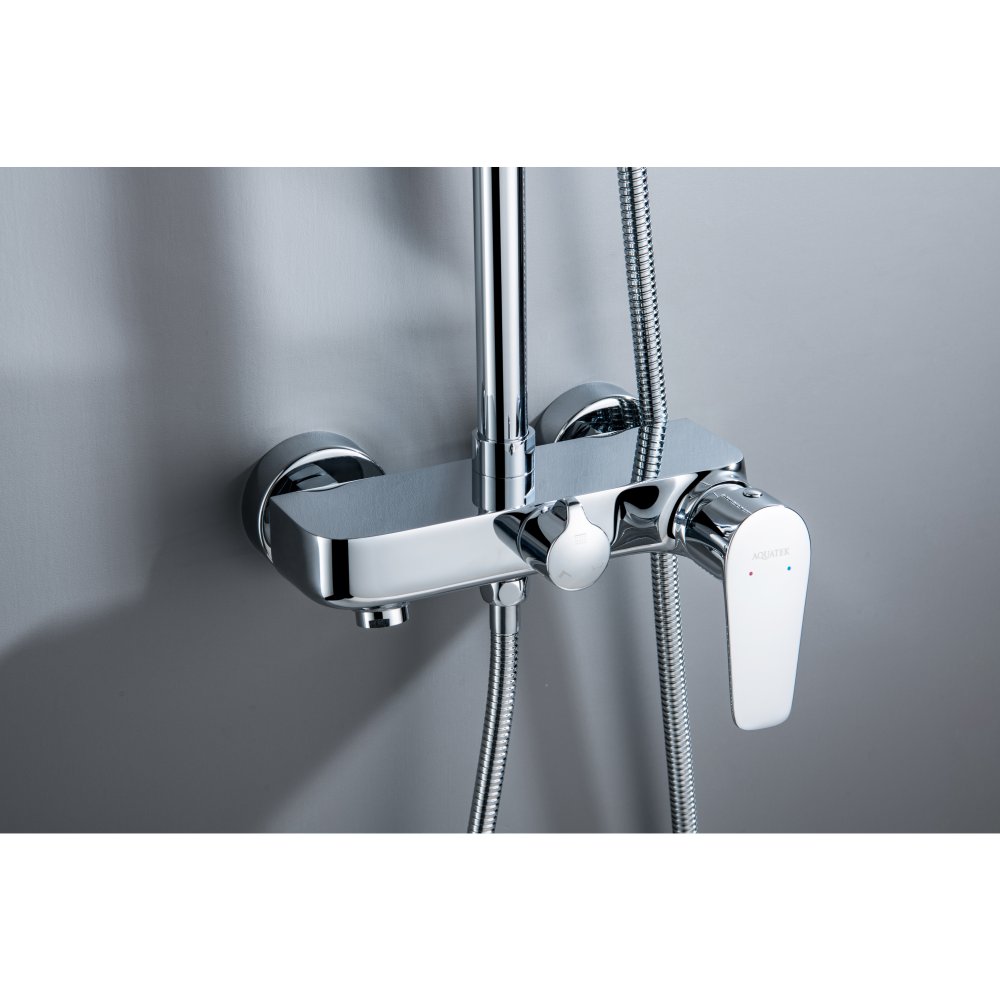 Душевая система со смесителем для ванны Aquanet Бетта 220 мм хром AQ2140CR