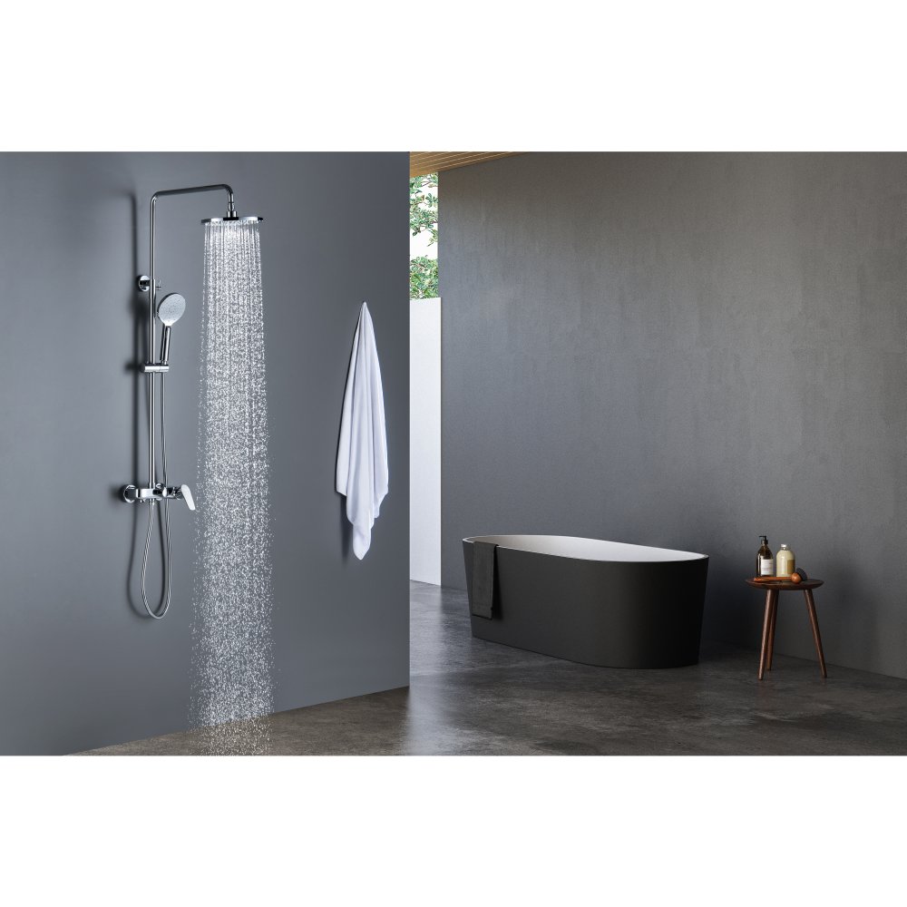 Душевая система со смесителем для ванны Aquanet Бетта 220 мм хром AQ2140CR