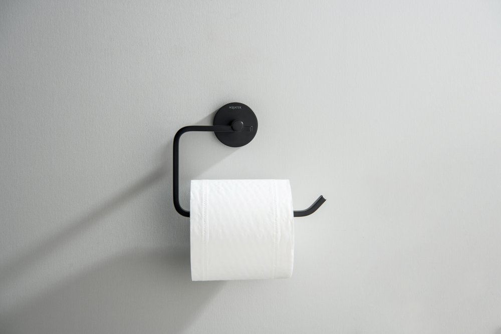 Бумагодержатель Aquatek БЕТТА квадратный матовый черный AQ4608MB