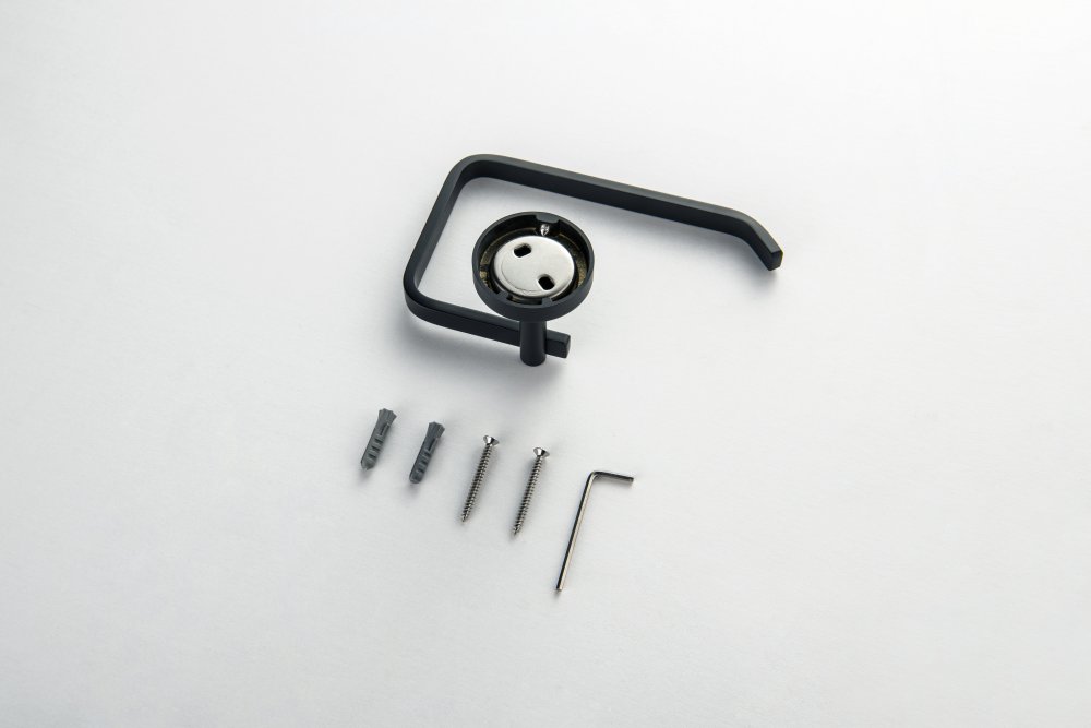 Бумагодержатель Aquatek БЕТТА квадратный матовый черный AQ4608MB