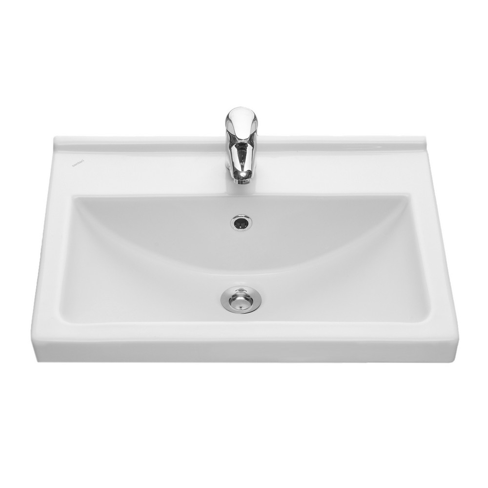 Умывальник Sanita Визит-55 с переливом белый 400х550 мм 1.3115.3.S00.11B.0