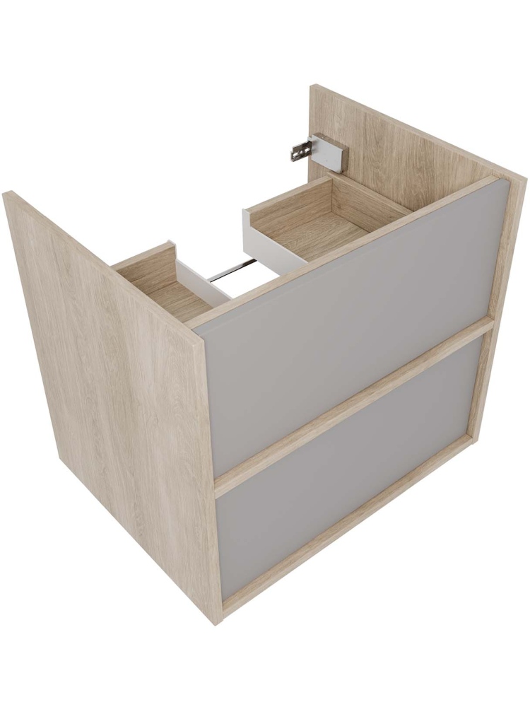 Комплект мебели Aquatek ЛИБРА 60 тумба с раковиной AQ0460-00 2 ящика серый туман/дуб давос AQ66060-DO-LG