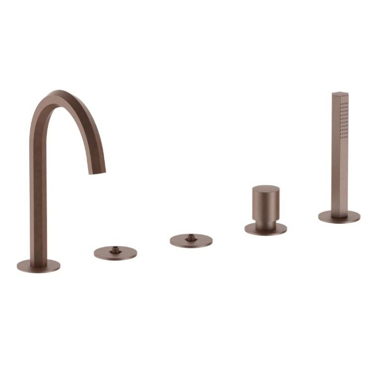 Смеситель для ванны и душа Fantini Venezia на борт ванны цвет Matt Copper PVD 29P9N465S