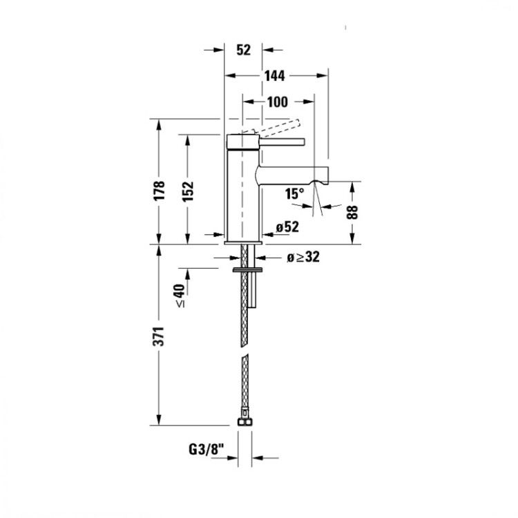 Смеситель для раковины Duravit Circle хром CE1010002010
