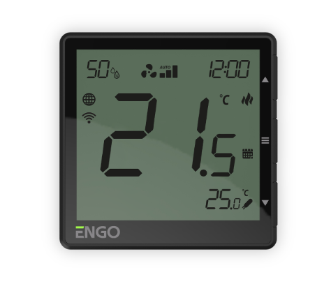 Терморегулятор для фанкойлов Wi-Fi ENGO Controls EFAN24B проводной 24 В черный EFAN24B