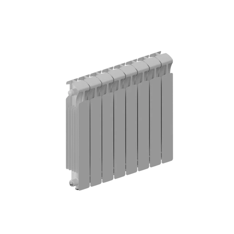 Радиатор биметаллический RIFAR MONOLIT VENTIL 500 9 секций нижнее подключение RAL 9016 MN-500-9-VR
