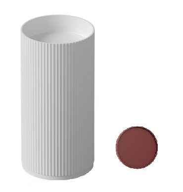 Раковина напольная DEA Design Pedestal Basin 450х450х900 мм Red Wine matt DD280345017