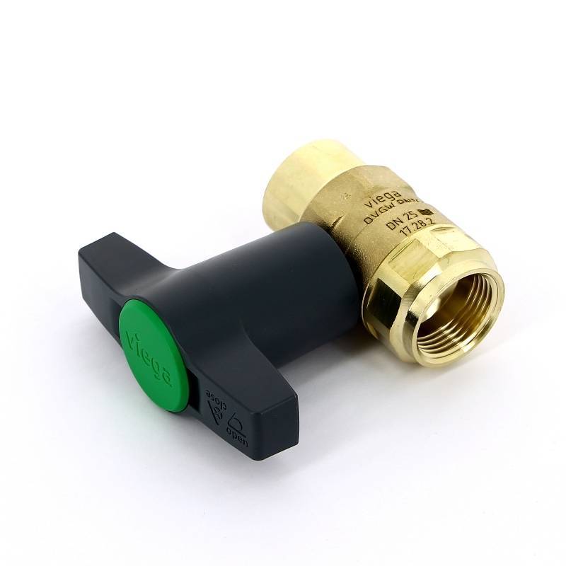 Кран шаровой Viega Easytop ВВ 1 бронза SC-Contur Т-ручка 746841