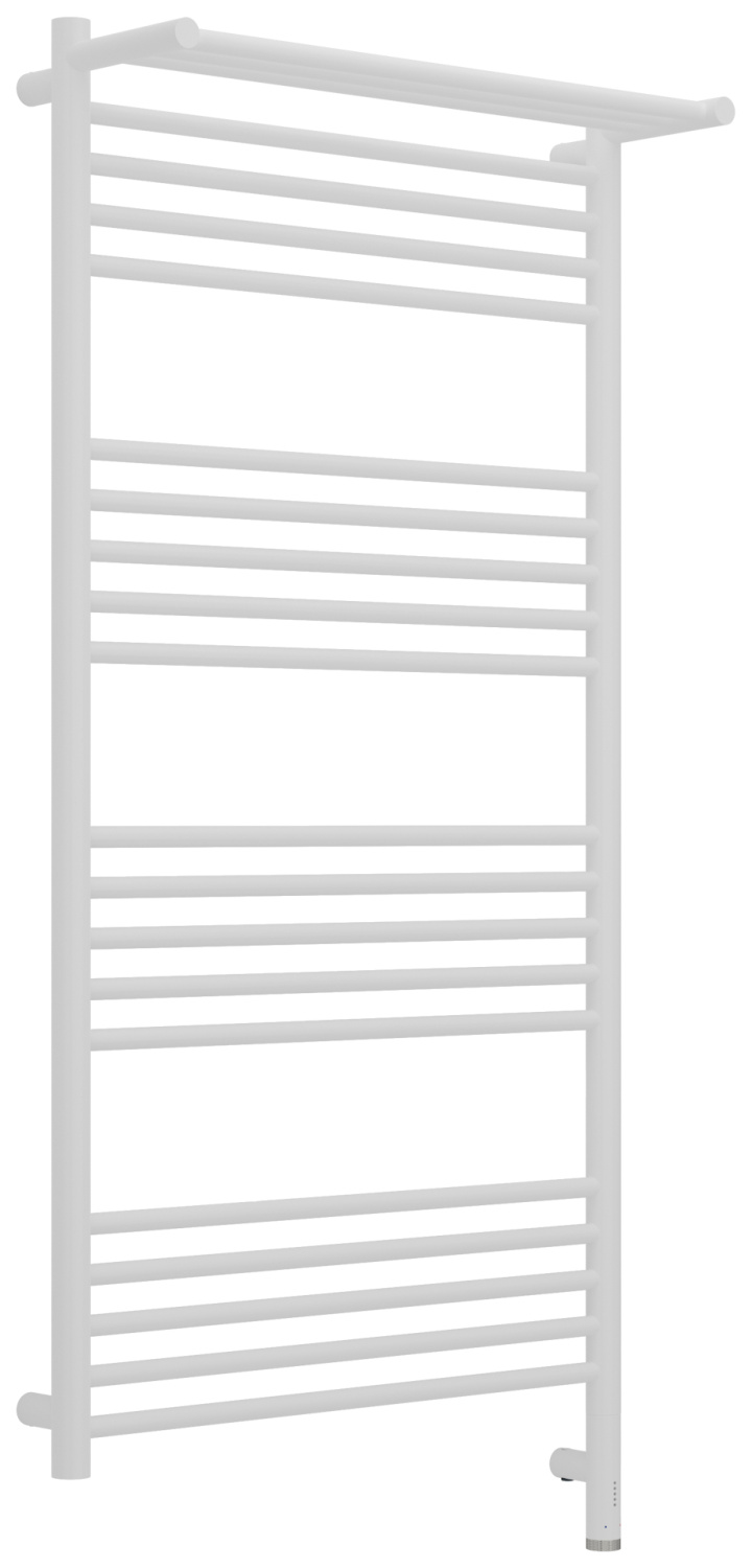 Полотенцесушитель электрический Сунержа Богема 3.1 с 1 полкой 600х1200 мм правый белый матовый 30-6007-1260