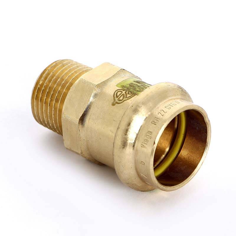 Муфта пресс с наружной резьбой Viega Profipress G 22 мм х 1/2 бронза 346164