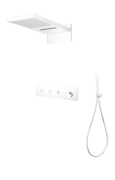 Душевая система встраиваемая Boheme Fusion трехпозиционная белый матовый 130-MW