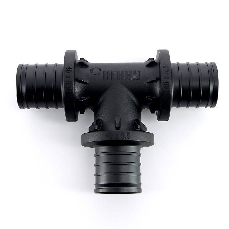 Тройник надвижной REHAU RAUTITAN PX 40 мм PPSU 1160035