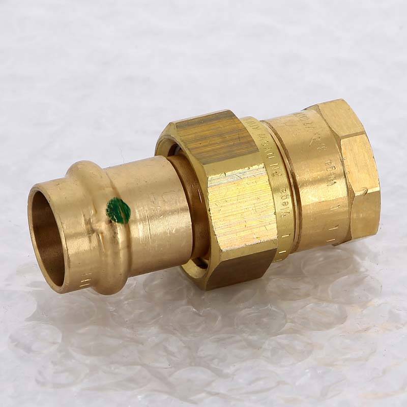 Муфта разъёмная пресс Viega Sanpress бронза 18x1/2 ВР 283384