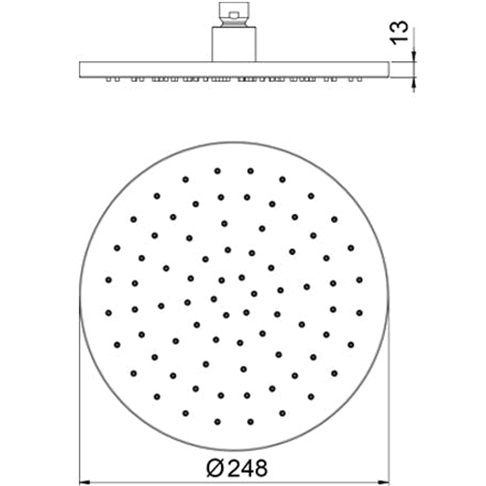 Верхний душ Almar Emotion round 250 мм High Brass Brushed PVD E044049HB