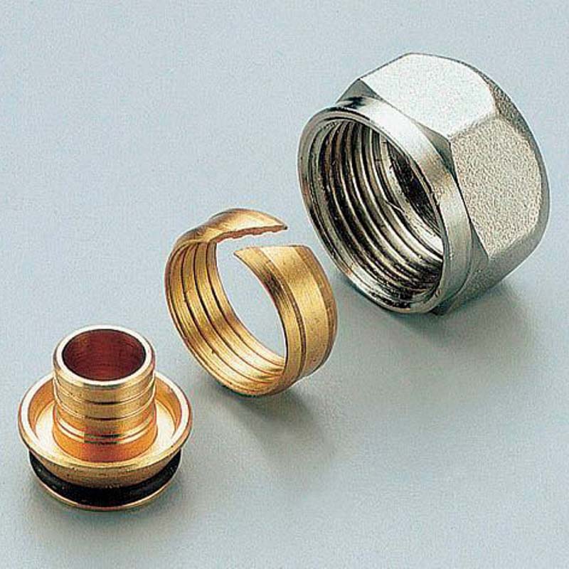 Соединитель для PEX-трубы обжимной Tiemme 17x2.0-3/4 EK 1440012