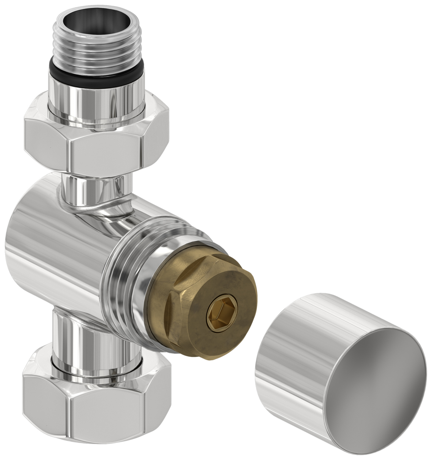 Вентиль регулирующий Сунержа прямой шестигранник G 1/2 x G 3/4 без покрытия 00-1405-1234