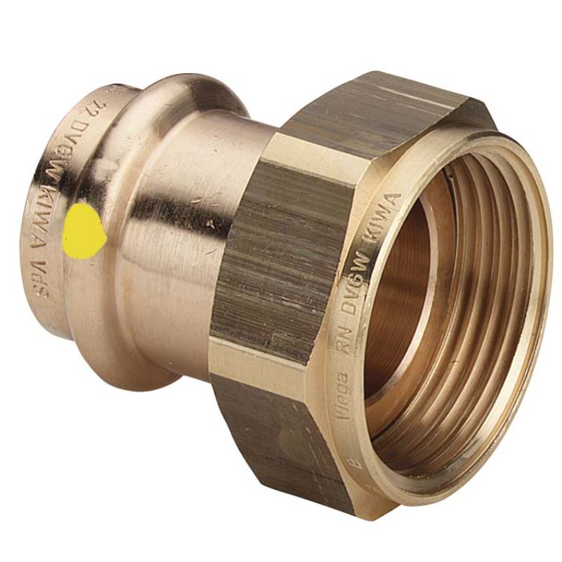 Муфта пресс-В Viega Profipress G 35 мм x 1 1/4 с накидной гайкой бронза 638511