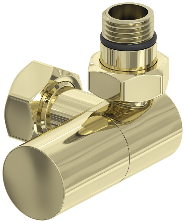 Вентиль для полотенцесушителя Сунержа 3D G 1/2 HP x G 3/4 НГ правый цилиндр шампань 02014031234