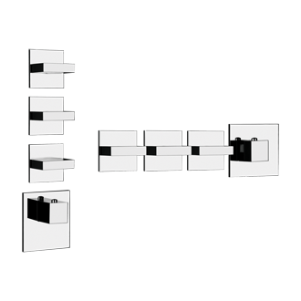 Смеситель для душа Gessi Rettangolo Wellness встраиваемый хром 43216031