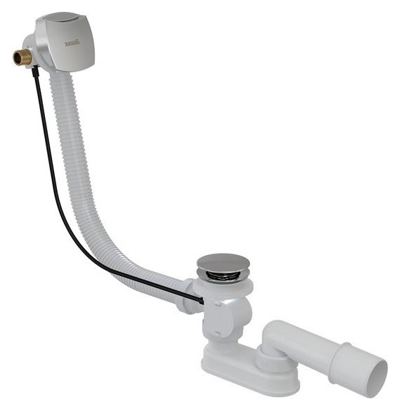 Сточный комплект с заполнением через перелив RAVAK квадратный 800 мм хром X01504