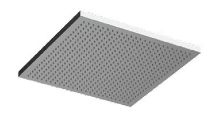 Верхний душ Almar Velvet 300x300 мм настенный/потолочный Brushed Stainless Steel HOGE044278BS