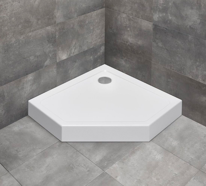 Душевой поддон Radaway Doros PT Compact 900x900x115 мм пятиугольный белый SDRPTP9090-05