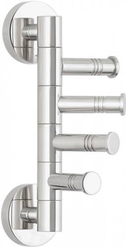 Полотенцедержатель четырехрожковый поворотный Сунержа ВЕЕР 88 мм золото 03-3010-4088