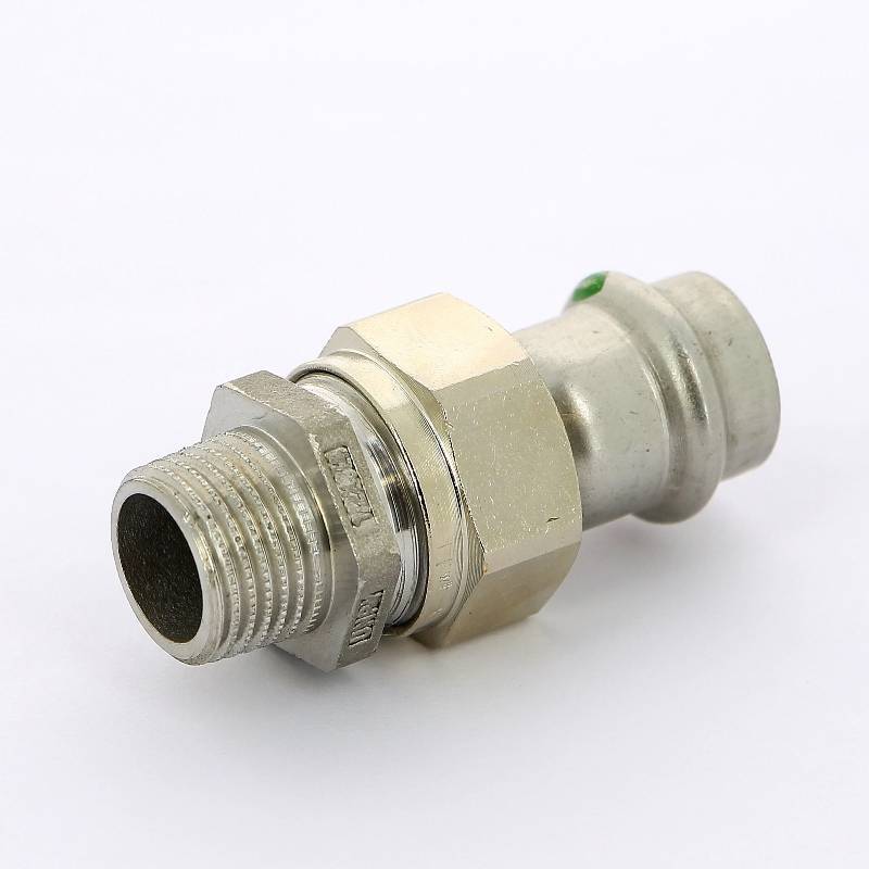 Муфта разъемная Viega Sanpress Inox 18x1/2 пресс-НР нержавеющая сталь 438272