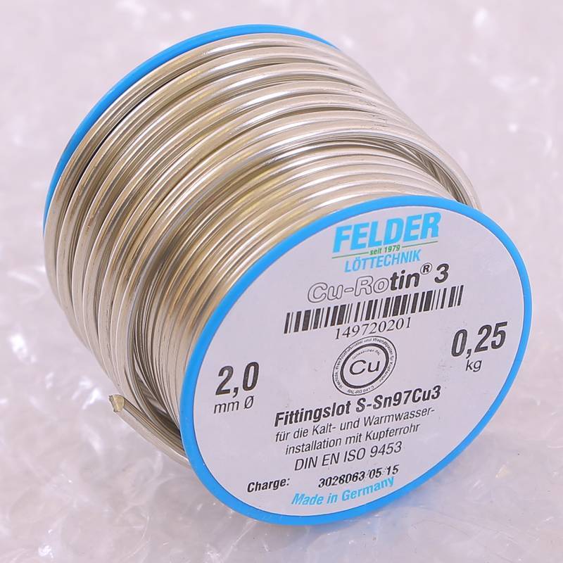 Припой мягкий FELDER Cu-Rotin 3 2 мм 250 г 149720201