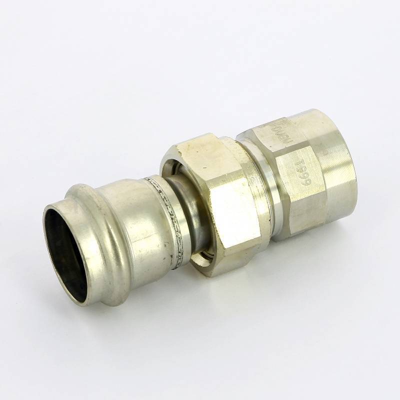 Муфта разъемная Viega Sanpress Inox 28х3/4 пресс-В с плоским уплотнением 437527