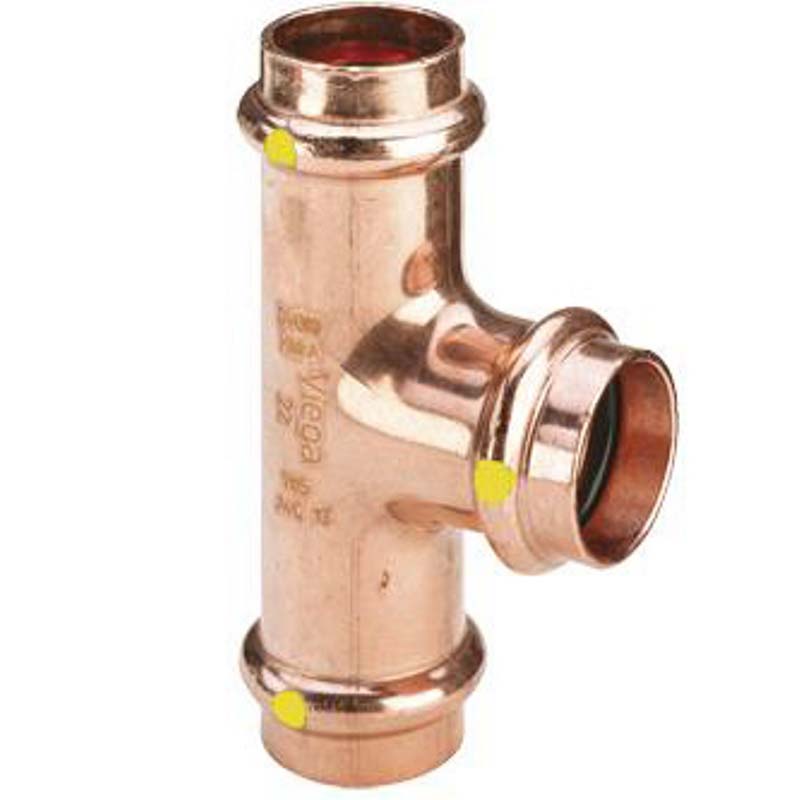 Тройник пресс медный Viega Profipress G 22 мм 345952