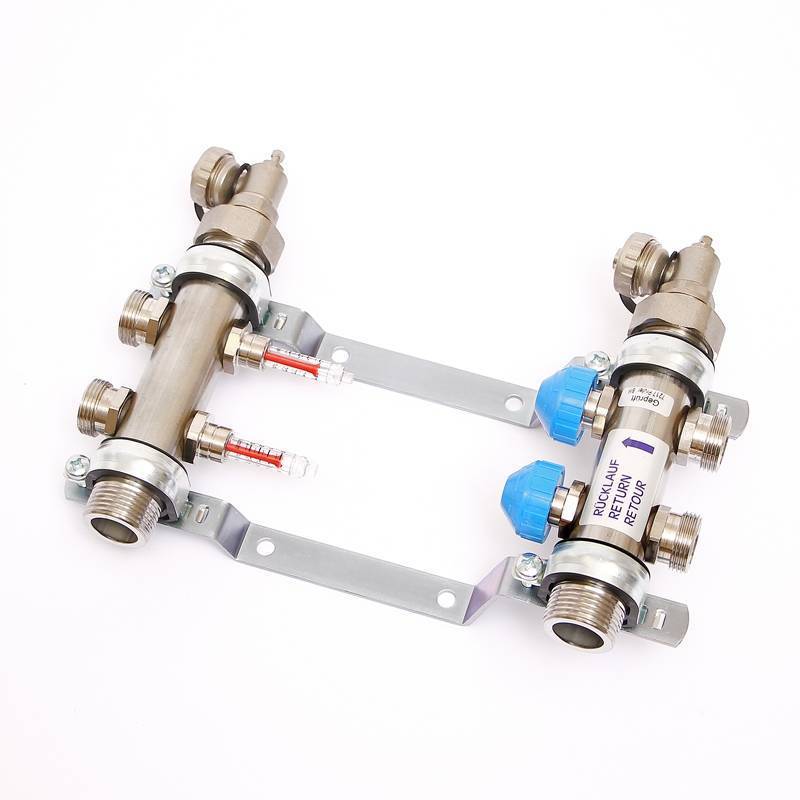 Коллекторная группа Uni-Fitt 1 x 3/4 2 выхода с расходомерами и термостатическими вентилями 455W4302