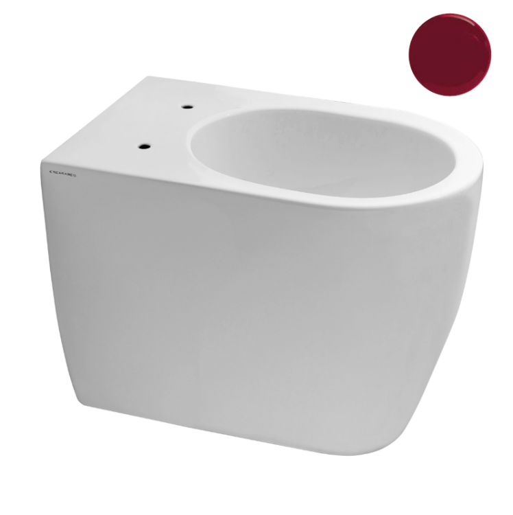 Унитаз напольный Scarabeo Glam 360x550x420 мм безободковый цвет Cherry 5205TW65