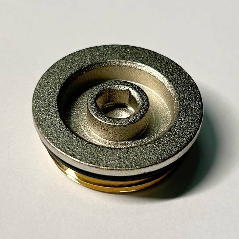 Заглушка General Fittings 1 НР с прокладкой O-Ring никелированная 609N4001