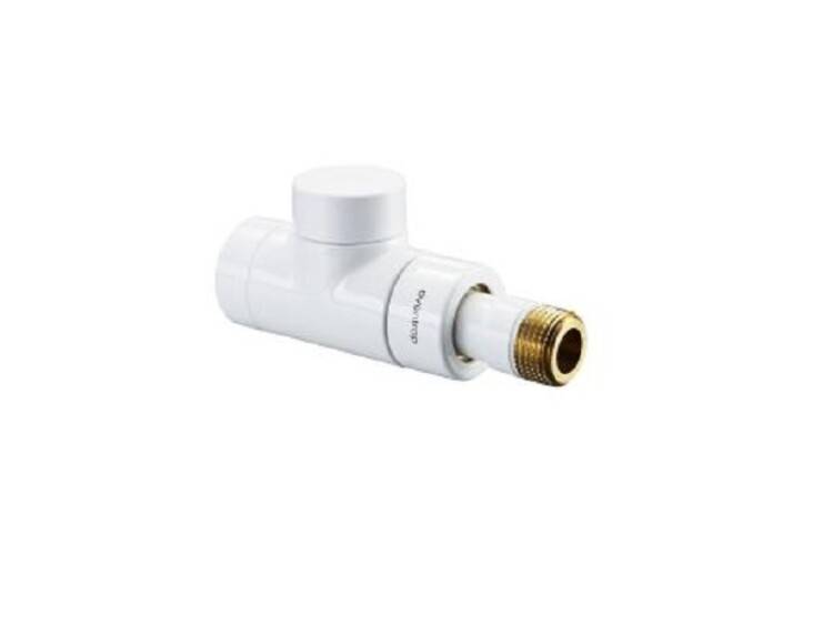 Вентиль радиаторный Oventrop Combi E проходной Ду 15 1/2 белый 1167062