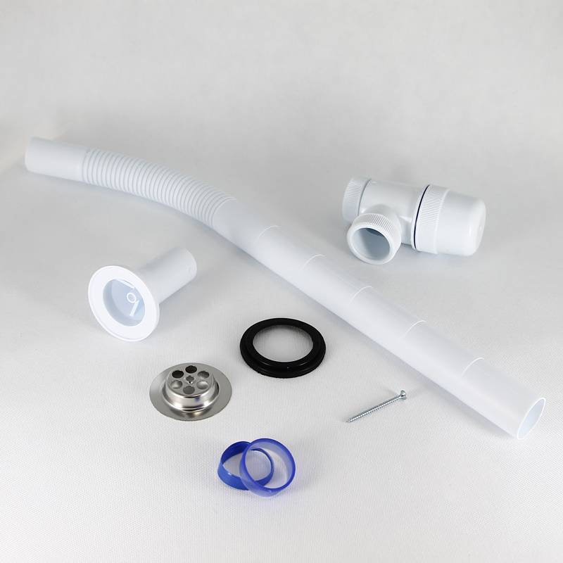 Сифон для раковины Wirquin Эконом 1 1/2 x 40 мм чашка 70 мм с гофроколеном 650 мм 30980114