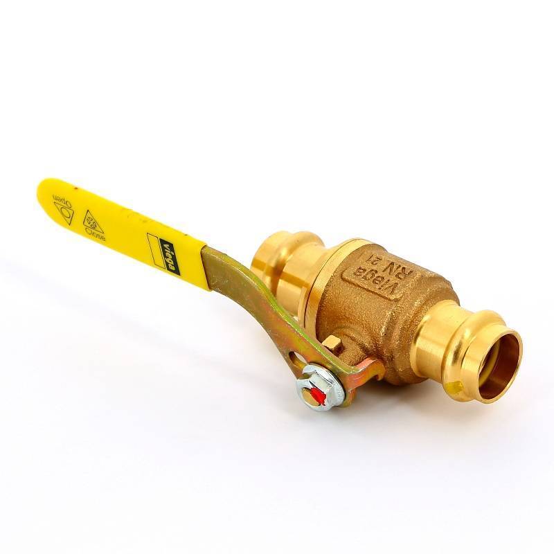 Кран шаровой пресс газовый Viega Profipress G бронза 22 мм 492878