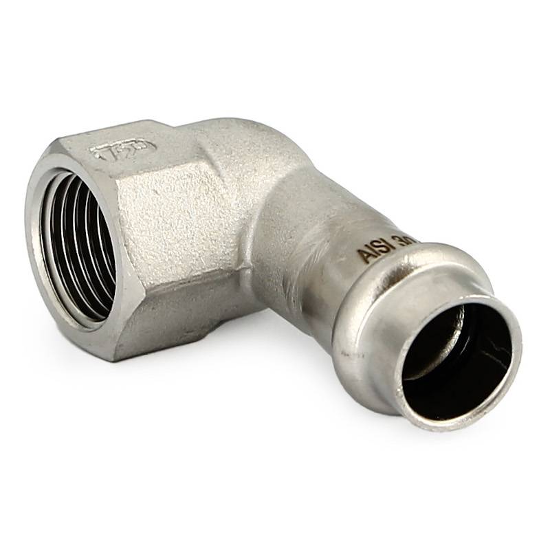 Угольник пресс-ВР Uni-Fitt 18х1/2 нержавеющая сталь 784S2200