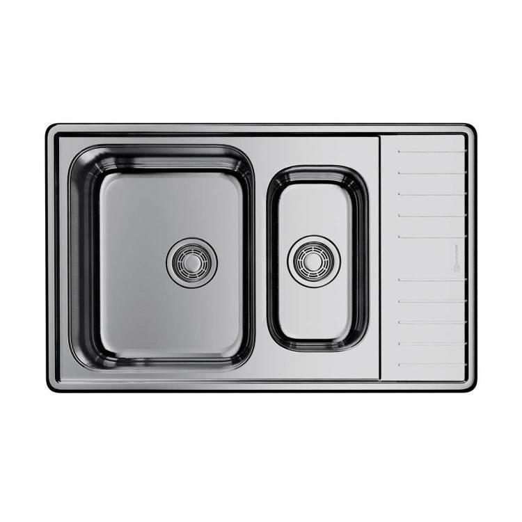 Кухонная мойка OMOIKIRI Sagami 79-2-IN 790x500 мм 2 чаши нержавеющая сталь 4993733