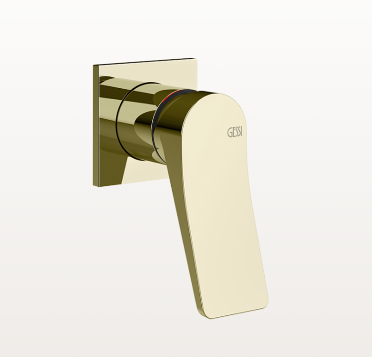 Смеситель для ванны и душа Gessi Rilievo встраиваемый настенный цвет Brass PVD 59019710