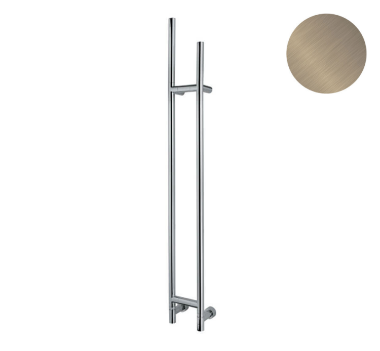 Полотенцесушитель водяной Margaroli Arcobaleno 1537x187x105 мм Brushed Nickel левосторонний 417SXBUN
