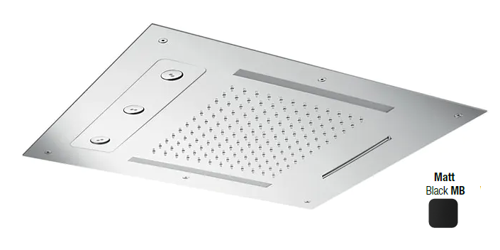 Верхний душ Almar Chromotherapy 630x480 мм черный матовый E044190MB