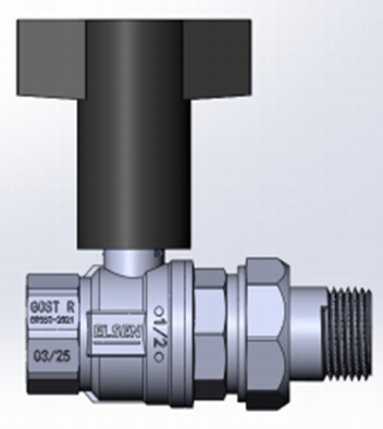 Кран шаровой ELSEN Strong 1 НВ с разъемным соединением EVS2502T