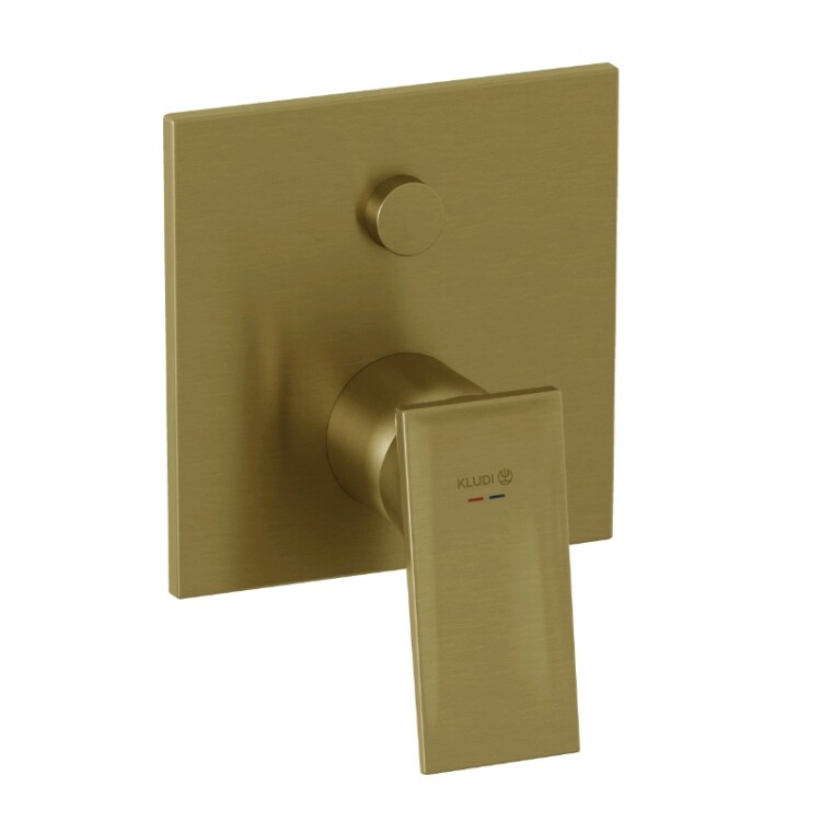 Смеситель для душа Kludi DECUS встраиваемый на 2 потребителя Brushed Gold 54759N075