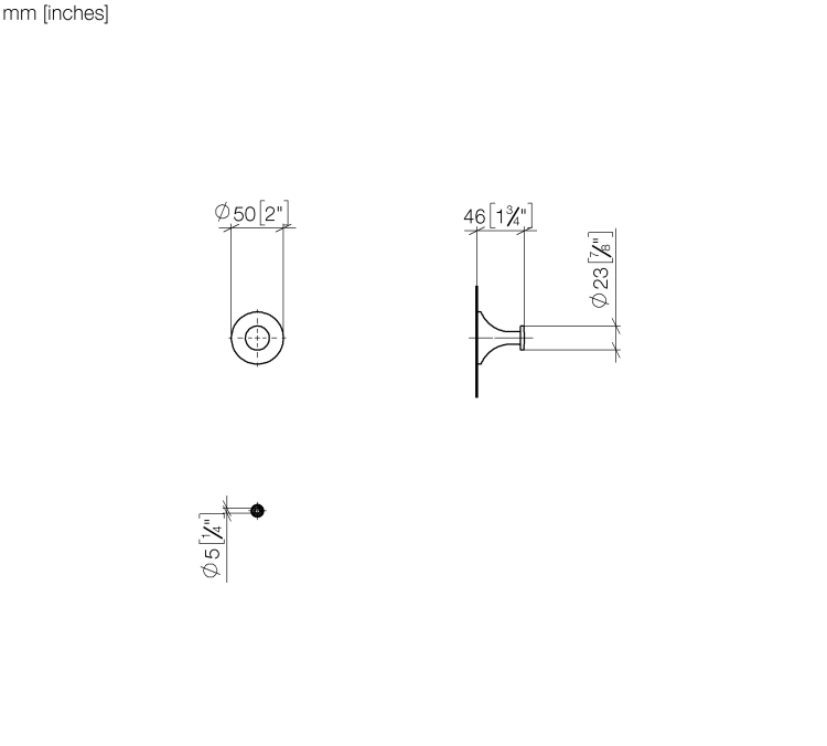 Крючок Dornbracht Vaia одинарный 50x46x50 мм платина 83251809-08