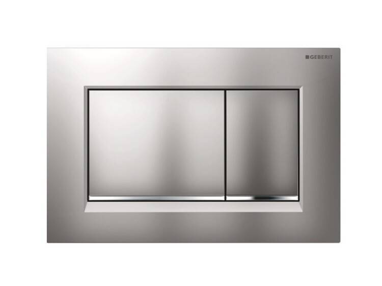 Клавиша смыва Geberit Sigma30 двойной смыв хром матовый/глянцевый 115.883.JQ.1